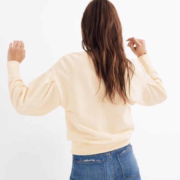 Madewell┃Pleat-Sleeve Sweatshirt - Picture 3 of 8